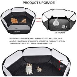 CJWDZ Small Animal Cage, Pet Playpen, Play Tent, Indoor/Outdoor Bedding Fence, Portable Pen for Hamster, Guinea Pig, Rabbit/Bunny, Ferret, Rat, Cat, Chinchilla, Bearded Dragon,Squirrel,Hedgehog