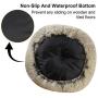 Zerohub Calming Dog Bed, Ultra Soft Faux Fur Donut Cuddler Dog Bed with Anti-Slip & Waterproof Base, Machine Washable Round Pet Bed for Small Medium Dogs and Cats (Multiple Sizes)
