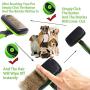 Pet Brush Self Cleaning Slicker Brush – 2019 for Dogs and Cats Including Easy Self-Cleaning Button, Soft Designed Grip Hand, Eliminates Loose Undercoat & Tangles Shedding & Hairballs(Green)