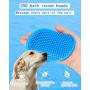 N/B Dog Grooming Brush and Massager Comb Pet Shampoo Bath Brush Soothing Massage Rubber Comb Adjustable Ring Handle, Suitable for Long Short Haired Dog and Cat Grooming Brush 2Pcs