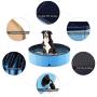 Sibosen Dog Pool for Large Dogs, Foldable Hard Plastic Kiddie Pool Collapsible Pet Bath Tub Swimming Pool for Dogs Kiddy Pets Cats