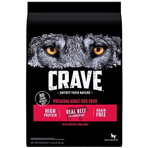 CRAVE Grain Free High Protein Adult Dry Dog Food, Beef & Chicken