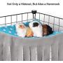 Snewvie Guinea Pig Hideout Hideaway, Corner Fleece Small Animal Hideout Hide Out for Guinea Pig Chinchilla Rabbit Bunny Rat Hedgehog Squirrel Ferret and Other Small Pet House Hut Nest Toy Cage