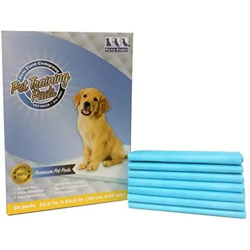 Pets First TP-6050 PREMIUM TRAINING PADS (50 Count) Newest Version - MOST ABSORBENT Puppy Pads. Latest Tech for HOUSEBREAKING PADS Pets First TP-6050 PREMIUM TRAINING PADS (50 Count) Newest Version - MOST ABSORBENT Puppy Pads. Latest Tech for HOUSEBREAKING PADS