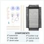 Tocypho Space Saving Cat Window Perch Pet Resting Cat Window Hammock Bed Kitty Window Sunny Seat with Upgraded 4 Big Suction Cups Holds Up to 40lbs