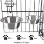 PETMAKER Stainless-Steel Hanging Pet Bowls for Dogs & Cats-Cage, Kennel, & Crate Large Feeder Dishes for Food & Water-Set of 2, 48oz Each PETMAKER Stainless-Steel Hanging Pet Bowls for Dogs & Cats-Cage, Kennel, & Crate Large Feeder Dishes for Food & Water-Set of 2, 48oz Each