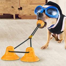 TuoTang Pet Supplies Dog Toys Double Sucker Teeth bite-Resistant Drain Food Ball