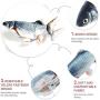 Bandeiman Fish Toy for Cat Realistic Plush Simulation Electric Moving Flopping Fish Fun Interactive Catnip Pets Cat Kick Chew Fish Toy