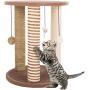Cat Scratching Posts- Adult Cat and Kitten Tree, 3 Large Scratching Poles, Carpeted Base Play Area and Perch, Furniture Scratch Deterrent by PETMAKER
