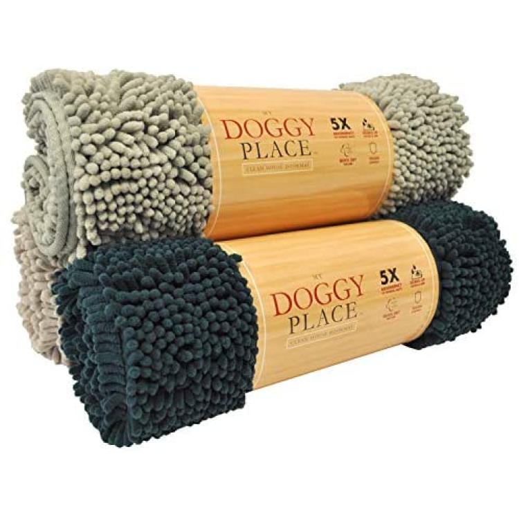 My Doggy Place Dog Mat for Muddy Paws, Washable Dog Door Mat, Sage