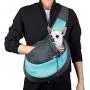 WOYYHO Pet Dog Sling Carrier Breathable Mesh Adjustable Strap Travel Sling Bag Carrier for Dogs Cats Bunny WOYYHO Pet Dog Sling Carrier Breathable Mesh Adjustable Strap Travel Sling Bag Carrier for Dogs Cats Bunny