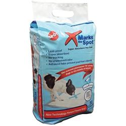 SPOT X Marks The Extra Absorbent Pee Pads | Puppy Pads | Puppy Pads with Adhesive | Training Pads | Dog Pads | Dog Pee Pads | Dog Potty Pads | Adhesive Strips | 22''X22'' | 30 CT
