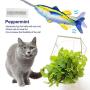 AnNido Moving Fish Cat Toy, Realistic Flopping Wagging Fish Cat Toy Catnip Kicker Toys, Funny Interactive Pets Pillow Chew Bite Kick Supplies for Cat Kitten Kitty