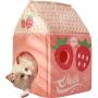 La La Pet Warm Cats Bed Foldable Cat Cave Nest Sleeping Bed with Cushion and Blanket Self-Warming Pet Cube House Cat Shelter Apartment Indoor Pet House Milk Box Shape