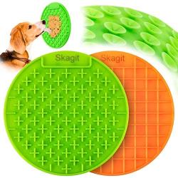 Lick Mat for Dogs Large Size 2pcs, Dog Washing Distraction Device, Peanut Butter Lick Pad with Strong Suction for Bathing, Grooming and Training