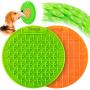 Lick Mat for Dogs Large Size 2pcs, Dog Washing Distraction Device, Peanut Butter Lick Pad with Strong Suction for Bathing, Grooming and Training