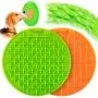 Lick Mat for Dogs Large Size 2pcs, Dog Washing Distraction Device, Peanut Butter Lick Pad with Strong Suction for Bathing, Grooming and Training Lick Mat for Dogs Large Size 2pcs, Dog Washing Distraction Device, Peanut Butter Lick Pad with Strong Suction for Bathing, Grooming and Training