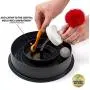 Roamwild Scratcher Play Set for Cats Scratching Pad & Cat Toy Cat Lounge & Interactive Ball Toys Product with Rotating Catnip Compartment