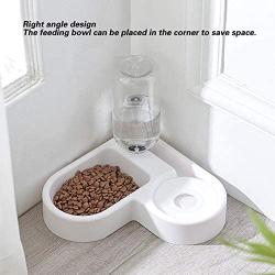 Dog Water Bowl Dispenser, Automatic Plastic Right Angle Design Pet Feeder, for Small Dog Cats