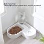 Dog Water Bowl Dispenser, Automatic Plastic Right Angle Design Pet Feeder, for Small Dog Cats