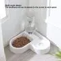 Dog Water Bowl Dispenser, Automatic Plastic Right Angle Design Pet Feeder, for Small Dog Cats Dog Water Bowl Dispenser, Automatic Plastic Right Angle Design Pet Feeder, for Small Dog Cats
