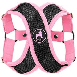 Gooby - Active X Step-in Harness, Choke Free Small Dog Harness with Synthetic Lambskin Soft Strap