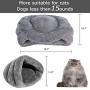 Mojonnie Soft Warm Cat Bed for Winter Cat Tent Self-Warming Sleeping Bed for Cats Fleece Pet Cave Bed for Winter Pets Puppy Indoor Pet Triangle Nest