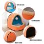 Chenyouwen Pet Beds Great Pet Dog Cat Warm Soft Bed Pet Cushion Dog Kennel Cat Castle Foldable Puppy House with Toy Ball, Size:L(Camel Color) (Color : Green)