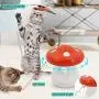 Peffiti Interactive Laser Cat Toy, 360 Degree Automatic Rotating Laser and Realistic Fluttering Butterfly 2 in 1 Chaser Electronic Cat Toy for Indoor Cats, Freely Speed Setting and 3 Timer Setting