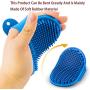 3Pcs Dog Grooming Brush, Pet Silicone Shampoo Bath Brush Soothing Massage Anti-Skid Rubber Comb with Adjustable Ring Handle for Long Short Hair Medium Large Pets Dogs Cats, Tangles and Dead Undercoat