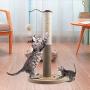 67i Cat Scratching Post Cats Kittens Scratcher Cat Tracking Interactive Toy Cat Sisal Scratch Pole Cat Kitten Sisal Post 360° Roating Hanging Ball Cat Durable Cat Scratcher Pole Sisal Rope 19.7''