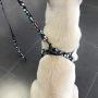 QQPETS Dog Harness and Leash Set Adjustable Back Clip No Pull Quick Fit/Release Halter Harness with Heavy Duty Leash 5FT Long for Extra Small Medium Large Breed Dogs Training Easy Walk