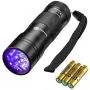 TaoTronics Black Light, 12 LEDs 395nm UV Blacklight Flashlights Detector for Pets Urine and Stains with 3 Free AAA Batteries
