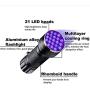 Black Light UV Flashlight, 2020 Upgraded UV 21 LED Pet Dog Cat Urine Detector light Flashlight for Pet Urine Stains,Matching with Pet Odor Eliminator