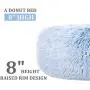 Poohoo Calming Faux Fur Donut Cuddler Dog Bed,Washable Round Cat Bed Pillow Cuddler Gradient Color(23''/30'') for Small Medium Dogs (M 23'', Blue) Poohoo Calming Faux Fur Donut Cuddler Dog Bed,Washable Round Cat Bed Pillow Cuddler Gradient Color(23''/30'') for Small Medium Dogs (M 23'', Blue)