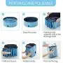 Loves cabin Foldable Dog Swimming Pool, Backyard Kiddie Pool Plastic, Outdoor Baby Bath Tub, Plastic Pool for Dogs Cats and Kids