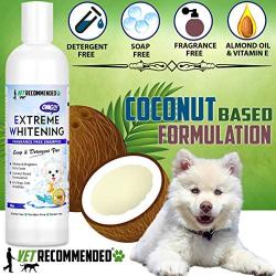 Vet Recommended OMG Extreme Dog Whitening Shampoo (16 Oz /473ml) - Coconut Based 100% Safe - Free from Soaps, Detergent, Bleach & Fragrance - Make Your Dogs Coat Clean, Silky and Smooth. Made in USA
