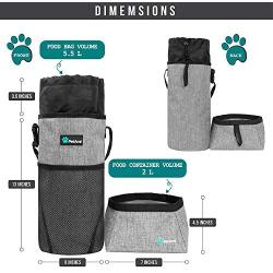 PetAmi Dog Food Travel Bag, Collapsible Dog Travel Bowls, Kibble Carrier for Dogs with Dog Water Bowls Kit, Pet Food Travel Container Storage for Camping, Hiking Gear Accessories