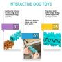 Tough Dog Toys for Aggressive Chewers Large Breed,Dog Chew Toys, Durable Dog Toys,Natural Rubber Interactive Dog Toys,Big Indestructible Dog Toy,Medium Puppy Chew Toys Teething chew Toys (Blue)