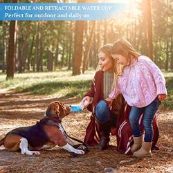 HAWANA Dog Water Bottle Foldable Pet Water Bottle with Leak Proof Portable Dog Water Bottles for Walking, Retractable Dog Water Bowl Dispenser Fit for Dogs and Cats