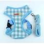 Nobranded Dog Chest Strap Set Exquisite Denim Fabric Pure Cotton Plaid Adjustable Vest Chest Strap + Tonal Strap with Adjustable Color + Adjustable Anti-Bite, Anti-Call, Anti-Eating Dog Mask