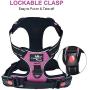 Bitsymore Dog Harness No Pull Reflective Pet Harness Outdoor Adjustable Vest with Quick Release Clasp Easy Control Handle for Small Medium Large Dogs Walking Training