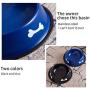 Jemirry 2Pcs Stainless Steel Cat Bowl Pet Bowl, Pet Food Dish Easy to Clean Durable Cat Dish for Food and Water, Blue and Black