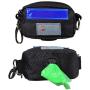 Pet Industries Dog Poop Bag Holder Dispenser, Heavy-Duty Waterproof Material, Reflective Strip, Zippered Pouch & Carabiner Clip for Easy Carry and Velcro Leash Attachment Strap