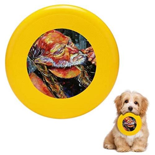 Pet Frisbee Flying Disc Dog Toy - Multifunction Willie Nelson Booger Red Debra HURD