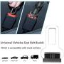YUDOTE Dogs & Cats Car Seat Belts, Reflective Adjustable Safety Dog Car Sealbelt Leash for Harness Connect with Elastic Nylon Bungee Buffer