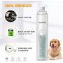 IOKHEIRA Dog Nail Grinder, Updated Professional Pet Nail Trimmer, 2 LED Lights Designed, 2 Speed USB Rechargeable, Painless Paws Grooming Tools for Small Medium Large Dogs & Cats