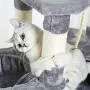 Xinyu 53 Inches Cat Tree Cat Condo with an Extra-Large Scratching Pad, Basket(Supported by Two Posts) Grey Xinyu 53 Inches Cat Tree Cat Condo with an Extra-Large Scratching Pad, Basket(Supported by Two Posts) Grey
