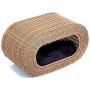 D+ Garden Fun Stackable Cat Condo for Indoor Cats - Interactive Play Rattan Cat House for Indoor Cats Kitty, Pet Friendly Top/Side House Entry, Cat Bed Enclosed
