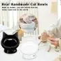 Cat Bowl,Raised Cat Food Bowls Anti Vomiting,Tilted Elevated Cat Bowl,Ceramic Pet Food Bowl for Flat-Faced Cats,Small Dogs,Protect Pets Spine,Dishwasher Safe,Black and White, 2pcs Cat Bowl,Raised Cat Food Bowls Anti Vomiting,Tilted Elevated Cat Bowl,Ceramic Pet Food Bowl for Flat-Faced Cats,Small Dogs,Protect Pets Spine,Dishwasher Safe,Black and White, 2pcs